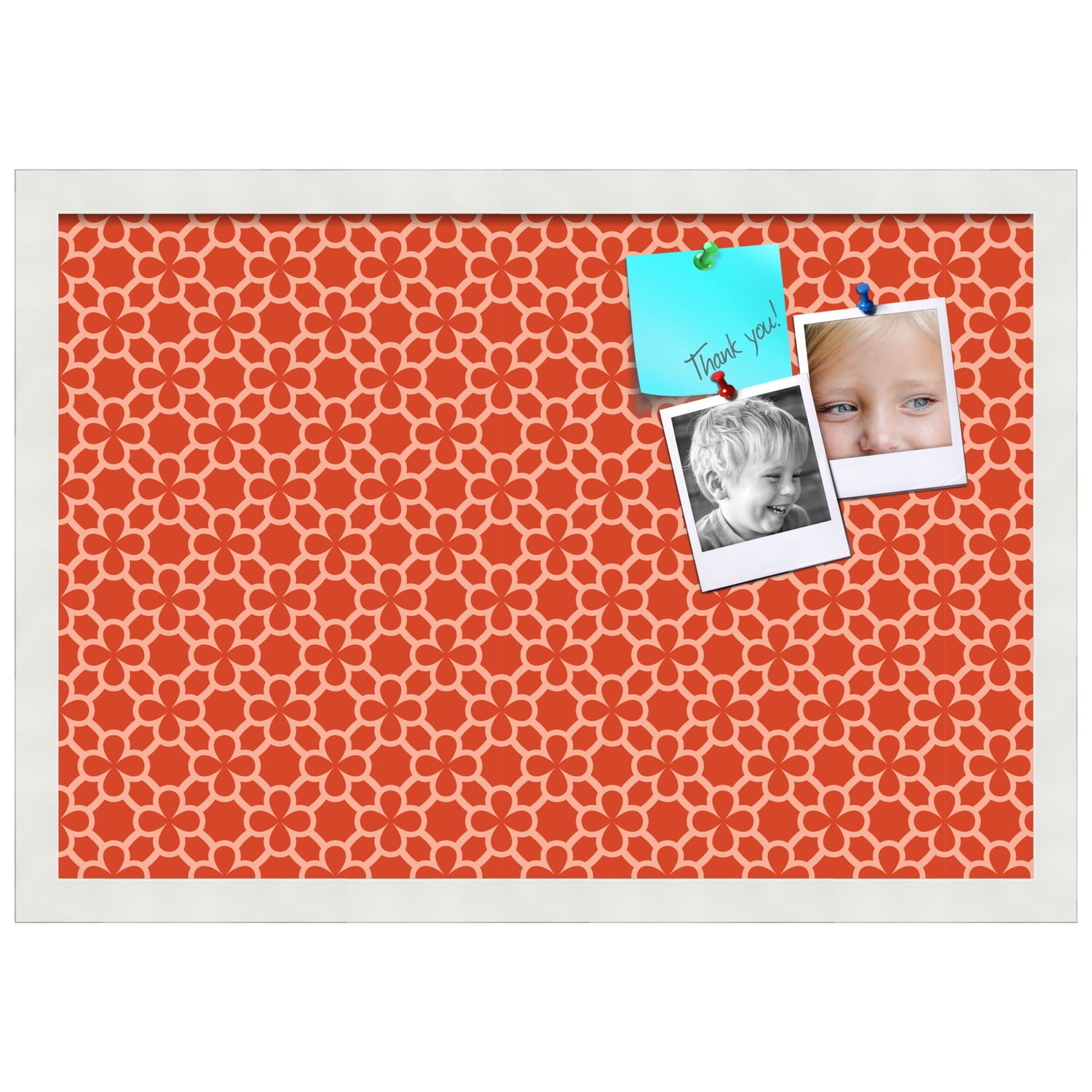 PinPix ArtToFrames 20x13 Custom Cork Bulletin Board    Poster Board Has a Fabric Style Canvas Finish, Framed in Satin White Frame (PinPix-597)