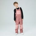 thumbnail image 2 of Gubotare Little Kids Snow Bibs Boy's Snow Bibs Kids Ski Pants Waterproof Insulated Winter Overalls Size 6-7 (Brick Red,6-7 Years), 2 of 8