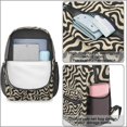 thumbnail image 4 of 17 Inch Lightweight Backpack,PVC Waterproof Oxford Fabric, Ergonomically Designed, with Large Capacity, Leopard Animal Print, 4 of 5