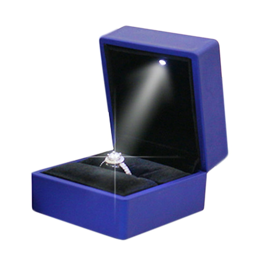 Julam - Led Light Propose Ring Jewelry Box Pendant Necklace Wedding ...