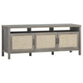 thumbnail image 4 of Gymax TV Stand Entertainment Media Center for TV's up to 65'' w/ Rattan Doors Grey Oak, 4 of 9