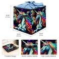 thumbnail image 3 of Robot Unicorn Attack Foldable Organizer Bins Storage Containers Storage Bin with Handle, 10.8"x10.5"x10.6", Large Capacity, 3 of 6
