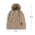 thumbnail image 4 of Otntypg Winter Beanie Hats for Women with Faux Fuzzy Pom Warm Soft Stretch Cozy Knit Fleece Thermal Snow Ski Skull Cap for Cold Weather, 4 of 5