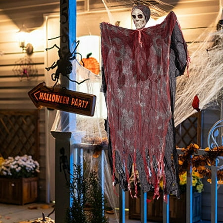 

Exhoden Space Saving Halloween Decorations， Hanging Skeleton White Gauze Hanging Halloween Props Yard Bar Garden Halloween Decorations For Party And Halloween