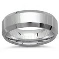 thumbnail image 2 of Men's 8mm Beveled Edge Comfort Fit Tungsten Carbide Wedding Band ( Available Ring Sizes 7-12 1/2) sz11.5, 2 of 3