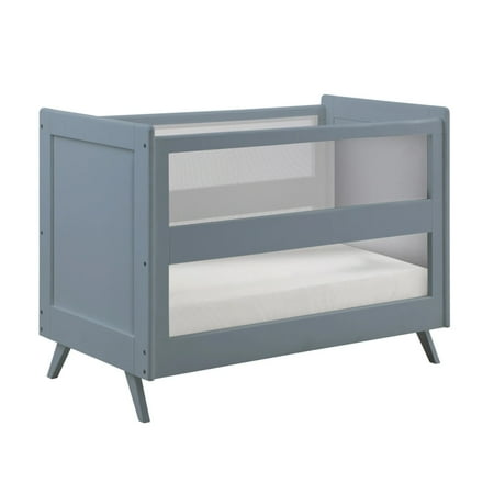 UPC: 0811283023842 | BreathableBaby Breathable Mesh 3-in-1 Convertible Crib Steel Gray Greenguard Gold Certified