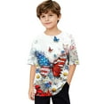 thumbnail image 5 of GERsome Toddler Girls Boys American Flag T-Shirts 4th of July Patriotic Tops Unisex Kids Crewneck Short Sleeves Graphic Tee, 13-14 Years, 5 of 9