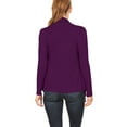 thumbnail image 3 of Women's Long Sleeve Draped Neck Open Front Waist Length Solid Cardigan, 3 of 4