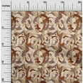 thumbnail image 2 of oneOone Velvet Light Brown Fabric Abstract Sewing Material Print Fabric By The Yard 58 Inch Wide, 2 of 4
