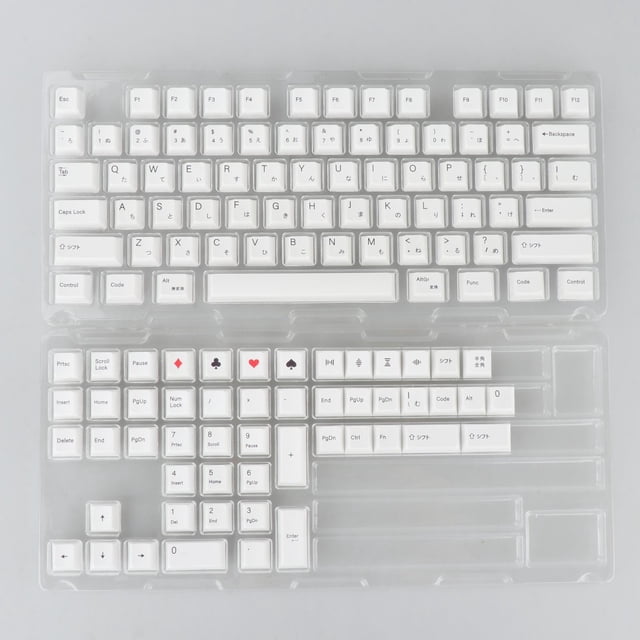 Juego de Teclas PBT 126 para Switch mecánico profesional perfke Tema Blanco minimalista