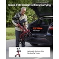 thumbnail image 4 of VEVOR Déambulateur à Roulettes avec Siège pour Aînés, Déambulateur à Roulettes Pliable, Aide à la Mobilité et à la Marche Légère en Aluminium avec Roues Pleines en PVC, Poignée Ajustable, Sac de Rangement, Porte-Gobelet/canne - Supporte 300 Lb, 4 of 9