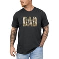 thumbnail image 2 of Dad Shirt for Hunter Camo Outdoorsman Deer Hunting Graphic Tee for Men Dark Gray Heather Shirt Adult X-Large, 2 of 7