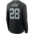 thumbnail image 3 of Men's Nike Josh Jacobs Black Las Vegas Raiders Player Name & Number Long Sleeve T-Shirt, 3 of 3