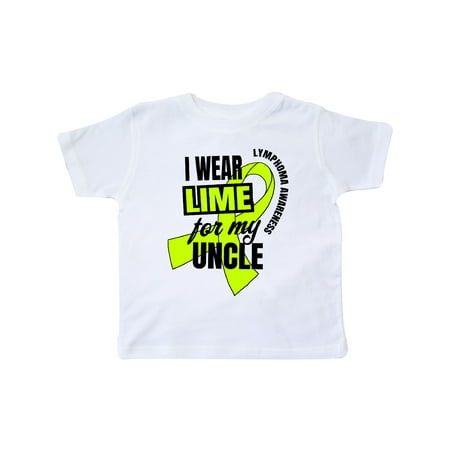 

Inktastic I Wear Lime for My Uncle Lymphoma Awareness Gift Toddler Boy or Toddler Girl T-Shirt