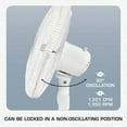 thumbnail image 4 of Hurricane Supreme 16 in. 3 Speed Oscillating Stand Up Fan w/Remote, White, 4 of 12