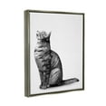 thumbnail image 5 of Stupell Industries Manx Cat Sitting Calmly Detailed Casual Portrait Graphic Art Luster Gray Floating Framed Canvas Print Wall Art, Design by Ziwei Li, 5 of 5