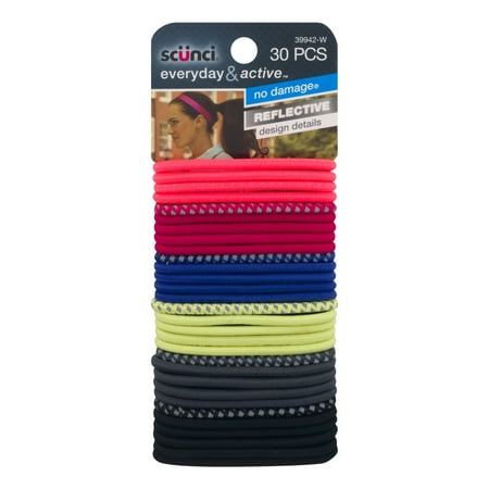 2 Pack Scunci Everyday Active Hair Ties Colors 30 Ct