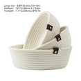 thumbnail image 3 of Yonrjhukm Storage Basket Three Piece Set, Durable Rope Material for Easy Organization of Clothes, Toys, and Household Items, Stylish Home Storage Solution, 3 of 6