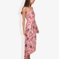 thumbnail image 3 of Women's Floral Print Tie Strap Summer Dress- Small, Coral, 3 of 5