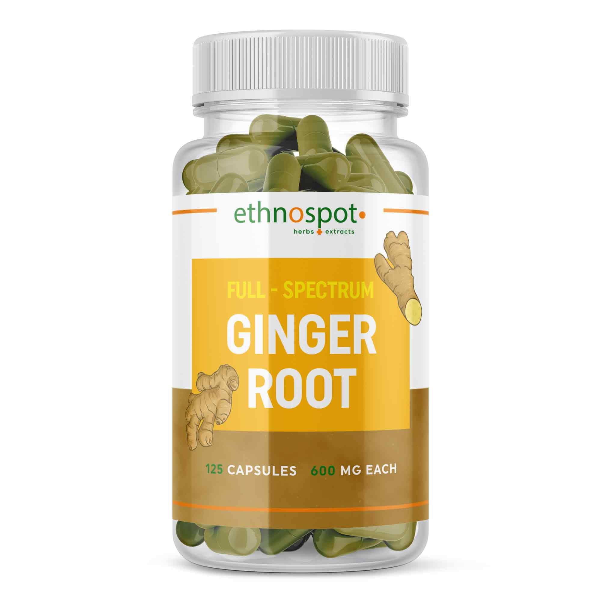 Full Spectrum Ginger Root Capsules Promotes Digestive Wellness