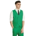 thumbnail image 7 of Men's Suit Slim Fit 3 Piece Suit Double Breasted Suit One Button Formal Wedding Prom Suits Green XXS, 7 of 7