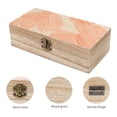 thumbnail image 3 of 7.9×2.3 In Wooden Boxes Durable Easy To Use Dustproof Prevent Slippery Delicate And Cabinet LightSalmon Geometric Lines_1, 3 of 8