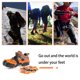 thumbnail image 5 of Wosthever Crampones antideslizantes para escalada al aire libre, 19 , para caminar en invierno, pesca en hielo, montañismo, raquetas de nieve, Escalada naranja XL, 5 of 6