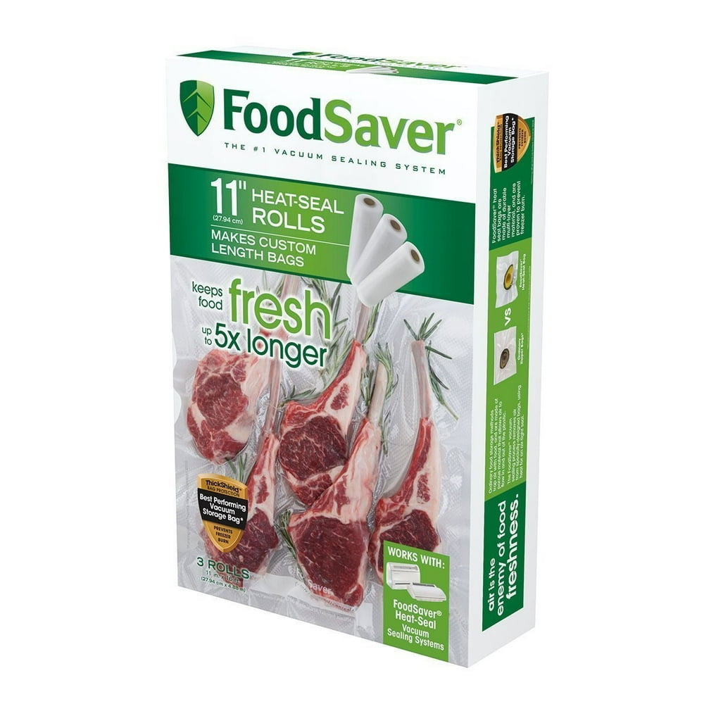 FoodSaver FSFSBF0634 11" x 16' Vacuum Bags Rolls 3Pack