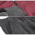 thumbnail image 2 of Boy's Hooded Active Running Casual Jogging Kids Toddler Tracksuit 2 Pcs Set (Heather Charcoal/Burgundy, 12), 2 of 2