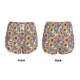 thumbnail image 3 of Daiia colorful Skull sunflower Pattern Women's 2 in 1 Running Shorts - Lightweight Athletic Workout Gym Yoga Shorts Liner with Phone Pockets-XX-Large, 3 of 7