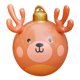 thumbnail image 1 of Adorno navideño inflable con forma de bola colgante, decoración navideña, bola de astas inflable para de al libre., 1 of 9