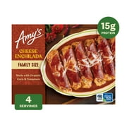 Amy's Frozen Meal, Family Size Cheese Enchilada, Made With Organic Corn and Tomatoes, Gluten Free Microwave Meal, 27 Oz