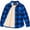 Blue, variant on Boys Sherpa Lined Flannel Plaid Shacket, Button Down Long Sleeve Shirt, Sizes 8-18