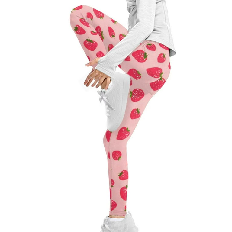FKELYI Girls Leggings with Strawberry Size 10-11 Years Comfortable