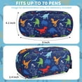 thumbnail image 4 of Pencil Case for Boys Girls,Large Capacity Multi-slot Kids Mark Pencil Pouch, Adult Big Pencil Bag with Zipper, Teens Large Storage Pencil Box for College Middle School Office-Blue,Unicorns, 4 of 7