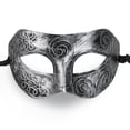 thumbnail image 1 of BRIGHTFUFU Cool Adult Men Roman Greek Fighter Face Mask for Masquerade Fancy Dress Ball / Masked Ball / Halloween (Silver), 1 of 1