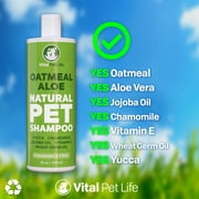 Vital Pet Life Dog Shampoo with Oatmeal, Aloe Vera, Chamomile, Jojoba Oil, Vitamin E, 16 oz