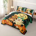 thumbnail image 3 of Manfei Cartoon Halloween Quilt Full,Repeating Bat Pattern Full Bedspread Sets,3 Pieces,1 Coverlet and 2 Pillowcases, 3 of 7