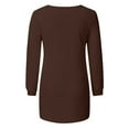 thumbnail image 4 of Harpily Women's Fashionable Long Sleeve Pullovers Loose Fuzzy Jumper Sweater Brown XXXXL, 4 of 7