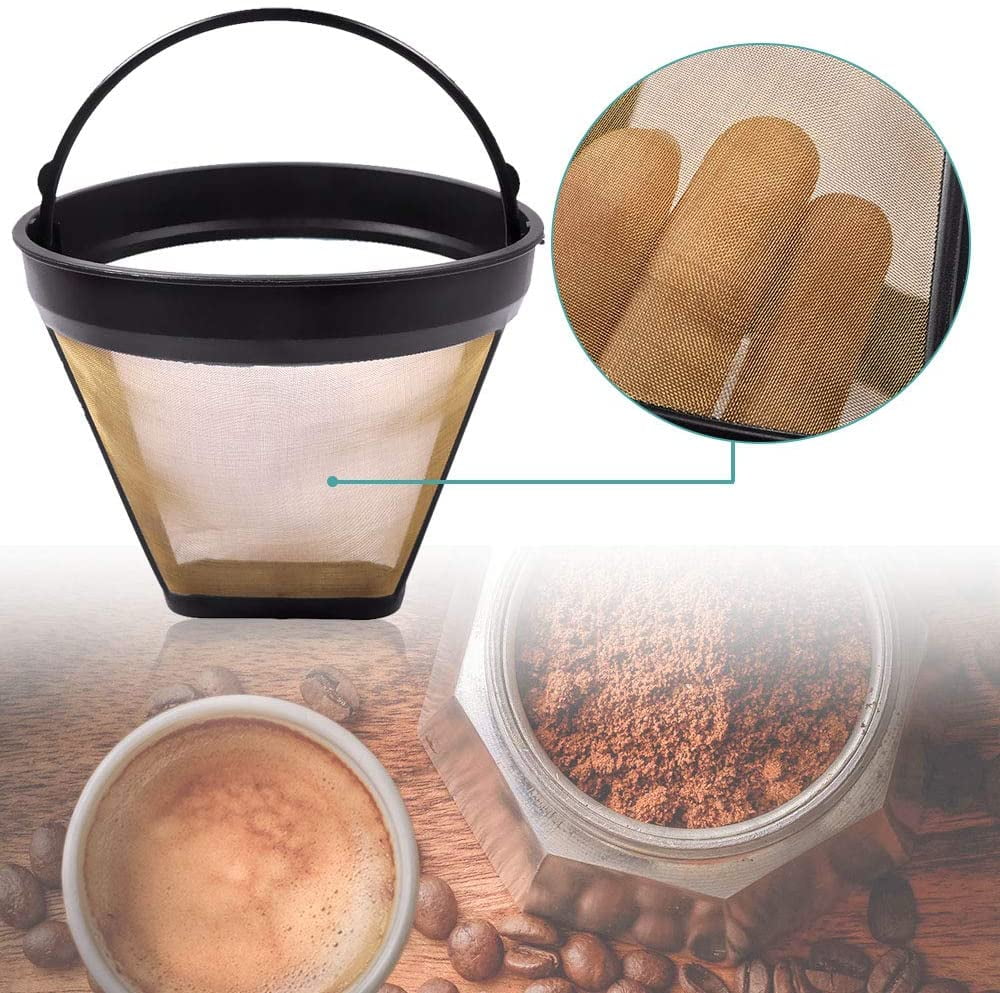 Filtre Café Permanent NRP 12 Tasses - Panier Or Acier Inoxydable Réutilisable