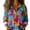 Multicolor, variant on QASIEATN Tops for Women Graphic Tees Casual Button Down V Neck Long Sleeve Shirts Ladies Summer Tops