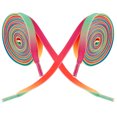 thumbnail image 2 of MRLESS 2pcs Waxed Shoelace for Hockey Shoes Rainbow Gradient Colorful Flat Polyester Shoelaces Waterproof for Ice Skating, 2 of 7