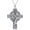 01.St Christopher Cross, variant on St Christopher Cross Necklace 925 Sterling Silver Saint Christopher Pendant with Abalone Amulet Medal Necklace with 2.0mm 22"+2" Chain Religious Patron Saint Protector Jewelry Gift for Men