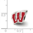 thumbnail image 2 of Sterling Silver University of Wisconsin W Enameled Bead Charm, 2 of 3
