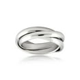 thumbnail image 3 of ELYA Jewelry Women's Polished Intertwined Triple Band Stainless Steel Ring, 3 of 5