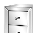 thumbnail image 4 of Ktaxon Contemporary Glamour Style Mirrored 3-Drawers Nightstand Bedside Table End Table, 4 of 7