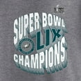 thumbnail image 4 of Men's Fanatics Heather Gray Philadelphia Eagles Super Bowl LIX Champions Historic Win Raglan Tri-Blend Long Sleeve, 4 of 4