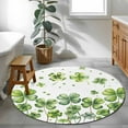 thumbnail image 4 of St. Patrick's Day Washable Area Rug&nbsp;4 ft Watercolor Falling Green Lucky Shamrocks Plant Soft Round&nbsp;Rugs for Living Room, Non Slip Carpet for Bedroom&nbsp;Entryway Dining Room, 4 of 9