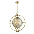thumbnail image 3 of Pearl 3-Light Pendant in Warm Brass, 3 of 6