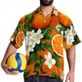 thumbnail image 4 of Tangerine Men's Casual Button Down Short Sleeve Printed Summer Beach Shirts, 4 of 6